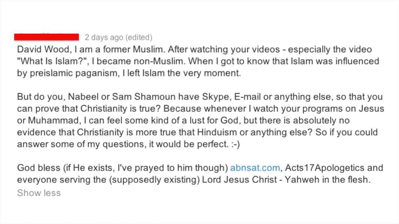 Muslims Leaving Islam (Volume One) by David Wood - YouTube