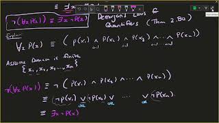 Quantifiers - DeMorgan's Laws Negating the Universal Quantifiers