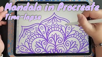 Drawing a Mandala in Procreate Timelapse