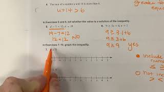2.1 Solving Linear Inequalities Notes
