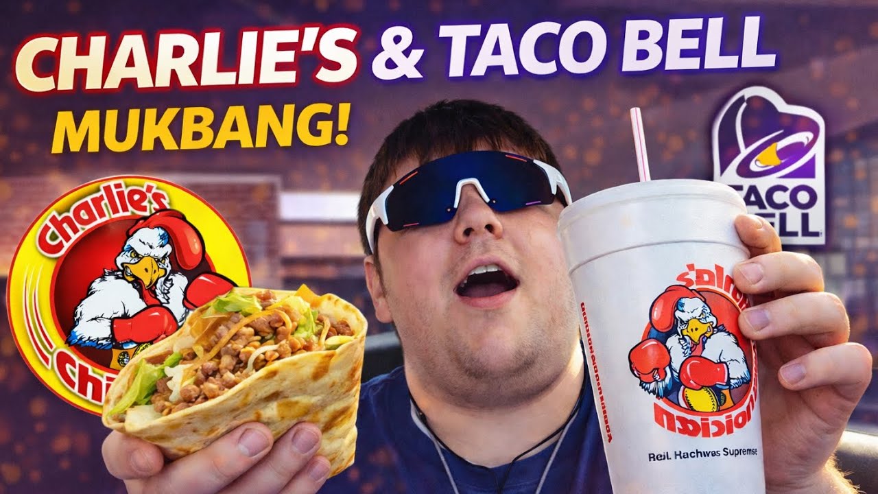 Eating Charlie's Chicken & Taco Bell | Mukbang
