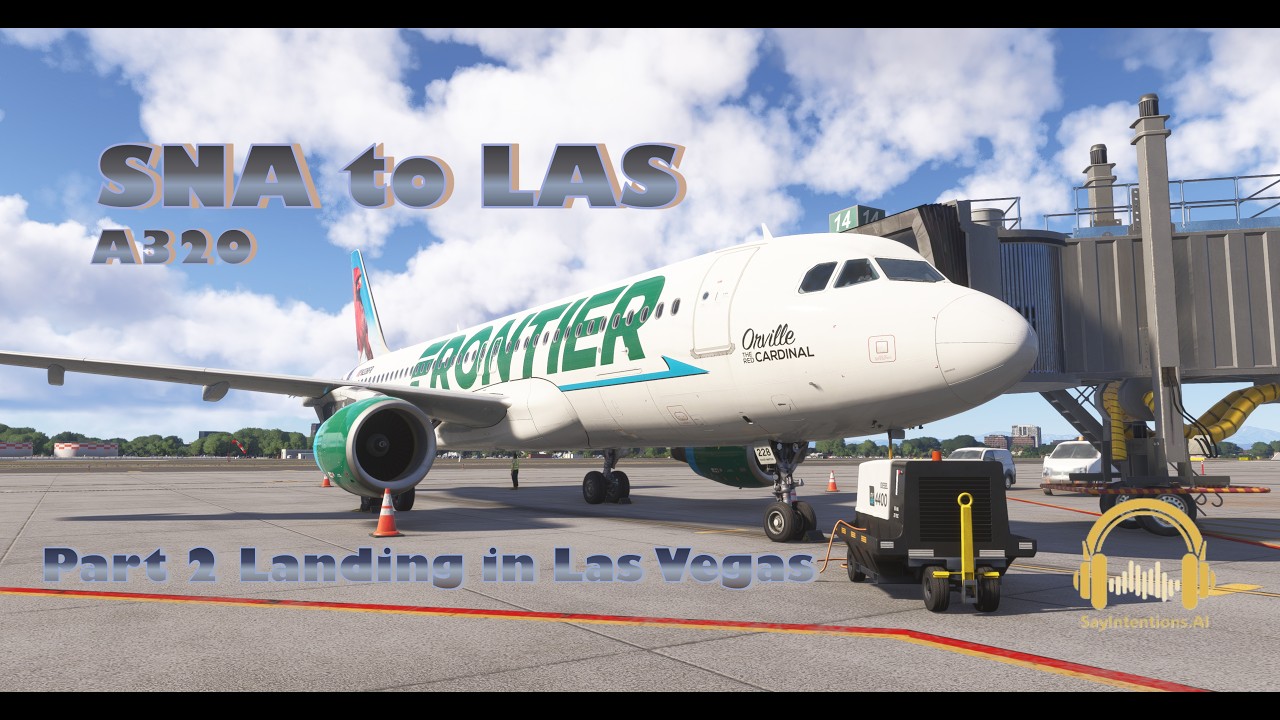 Fenixsim A320 landing Las Vegas Real Airline Pilot