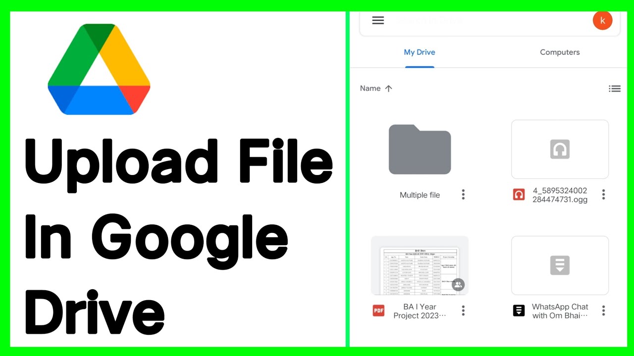 How To Upload File In Google Drive - YouTube