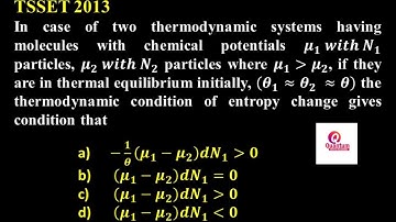 12. Chemical Potential I Thermodynamics I CSIR Physics I JL DL Physics I Dr. Nagaraju Pendam