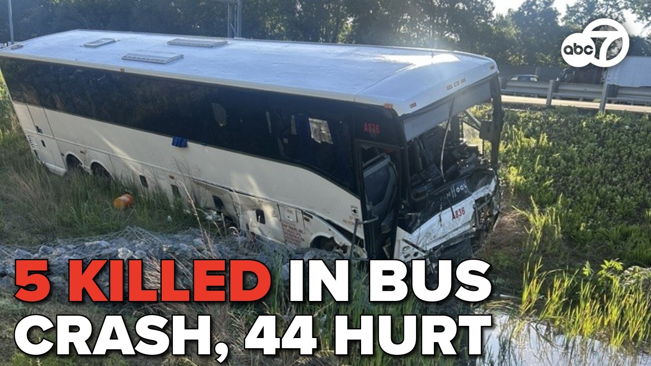 5 dead, including 2 kids, after bus crash in Virginia - YouTube