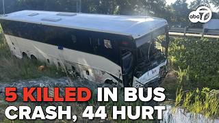 Bus crash on I-95 kills 5, hurts 44 in Stafford County