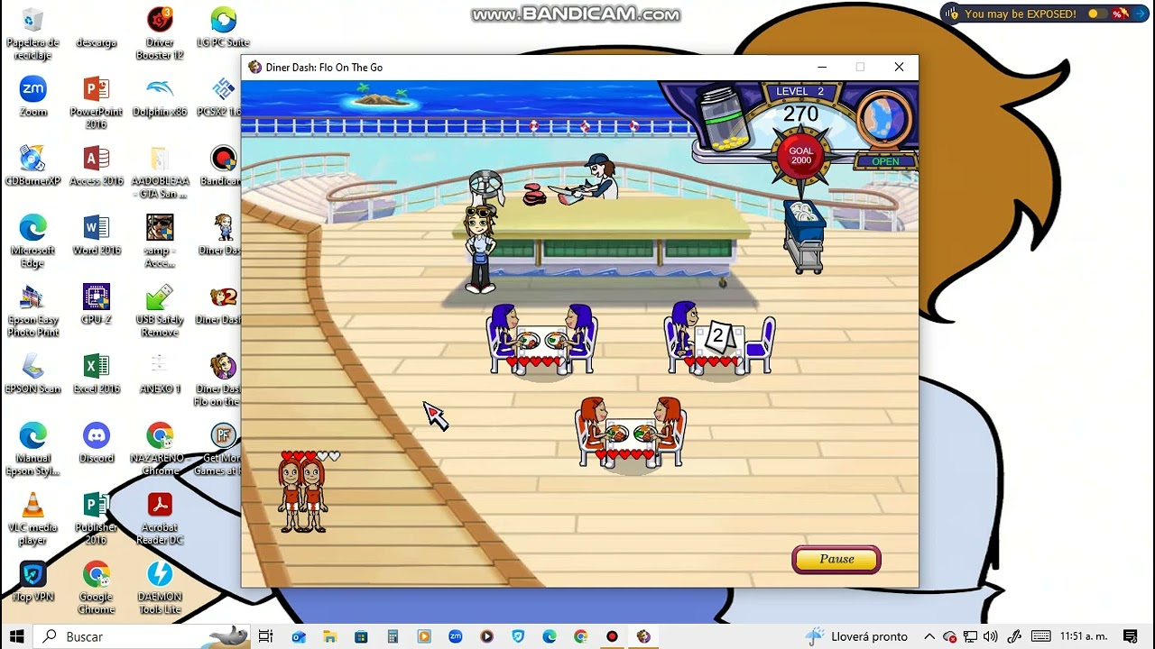 diner dash flo on the go nivel 2