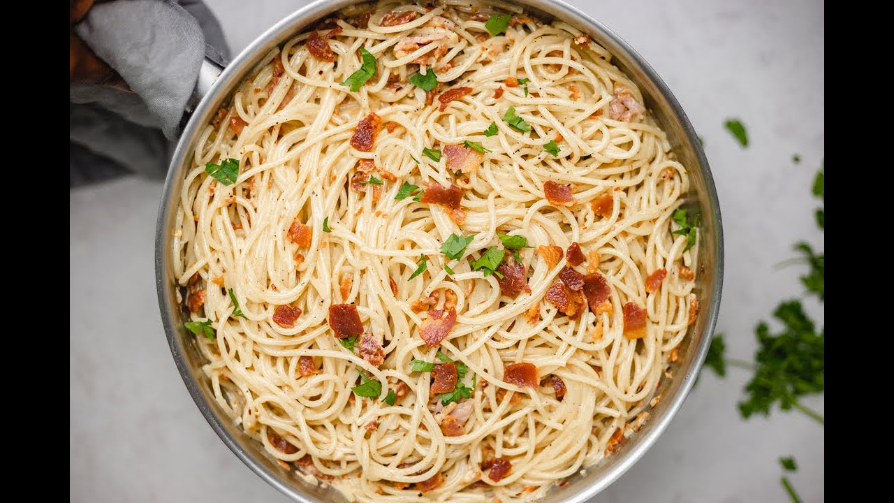 Make This Creamy Bacon Pasta Recipe in 15 minutes - YouTube
