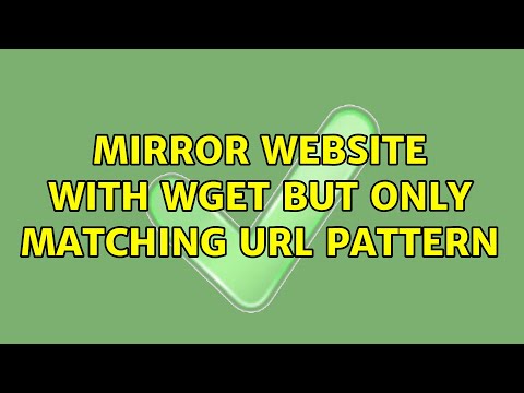 Mirror website with wget but only matching url pattern (2 Solutions!!)