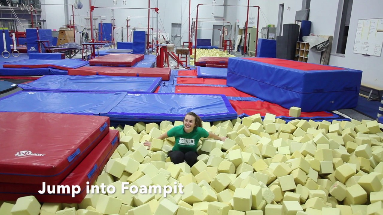 Gymnastics Video Model: Jumping into Foam Pit