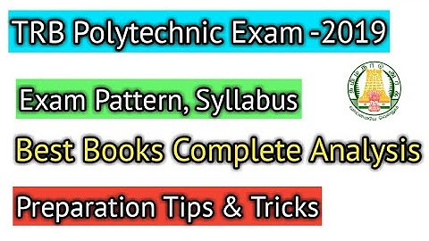 TRB Polytechnic Exam ECE & EEE / Exam Pattern/Syllabus/Best Books/ Preparation Tips