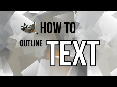 How to Outline Text in Gimp