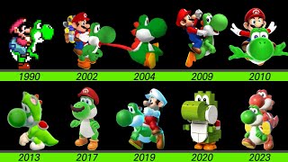 Evolution of Yoshi in Super Mario Bros game and LEGO