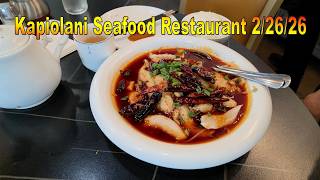 Kapiolani Seafood Restaurant 2/26/26 in Honolulu, Oahu, Hawaii