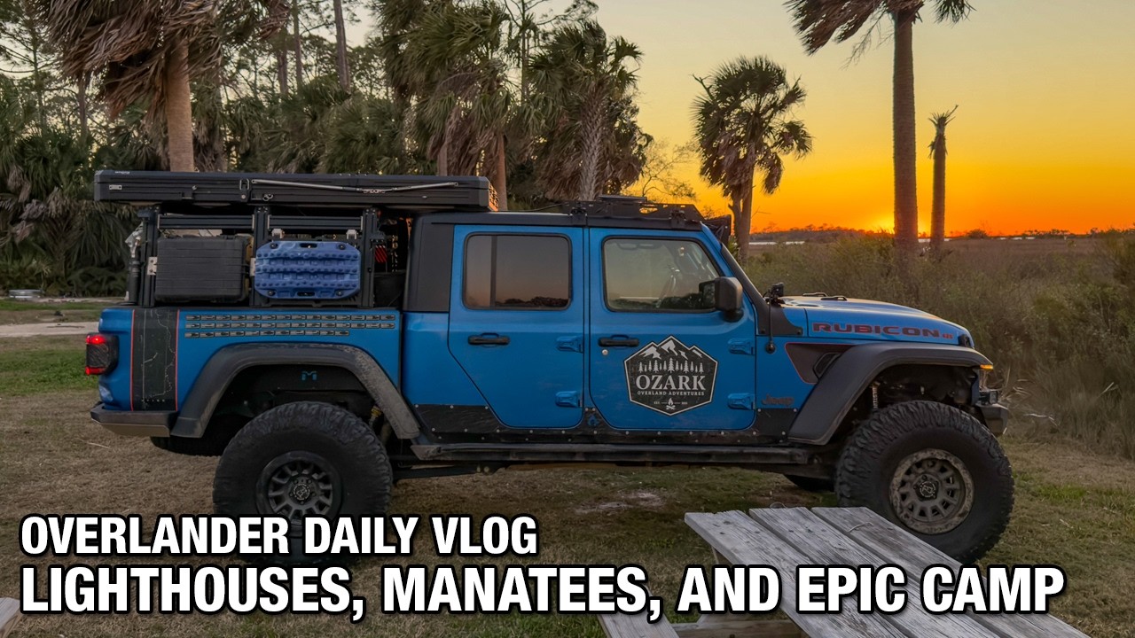 Overlander Daily Vlog - Lighthouses, Manatees and Epic Camp Boondocking Florida's Panhandle