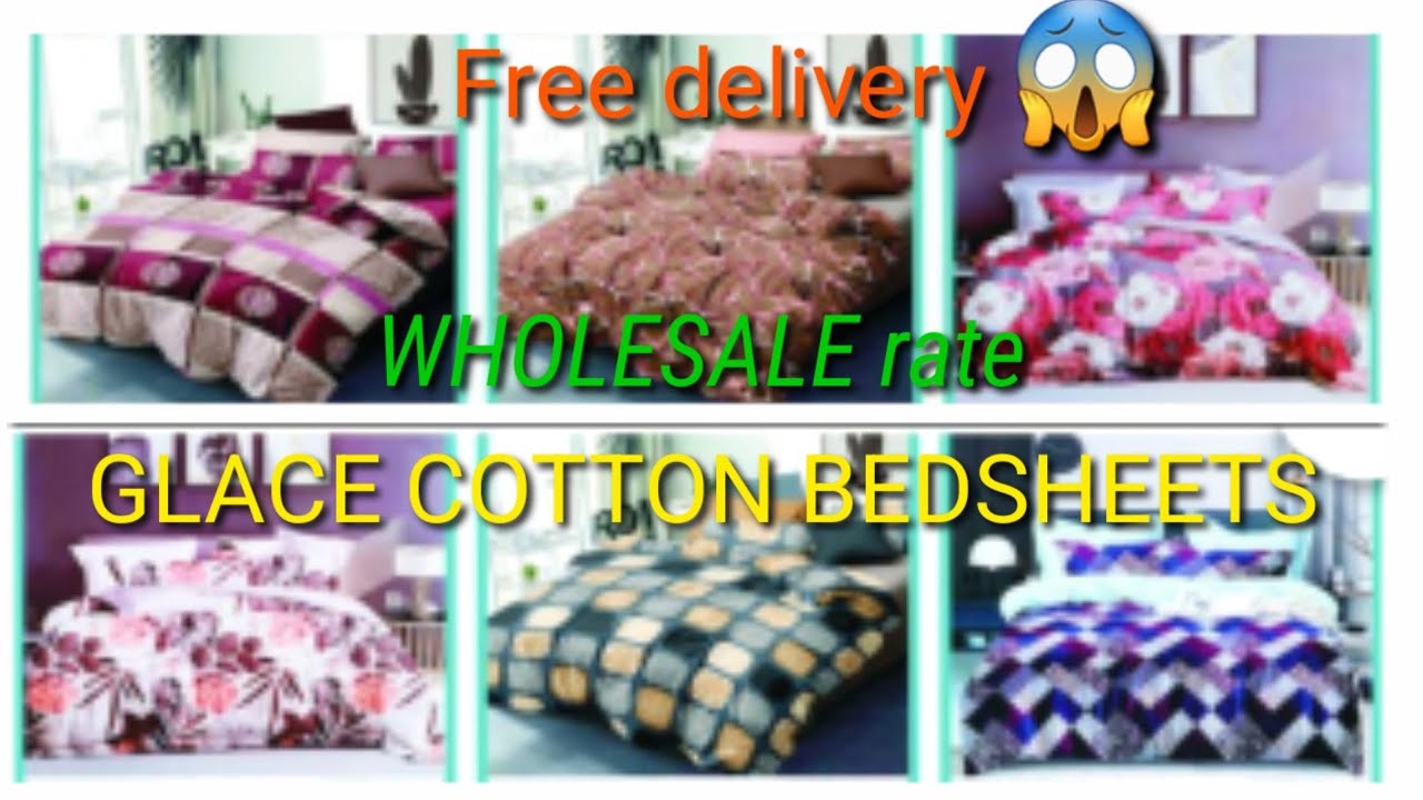 GLACE COTTON BEDSHEETS WHOLESALE RATE FREE DELIVERY NEW