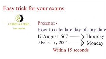 Calculate day of any date. Fastest method.