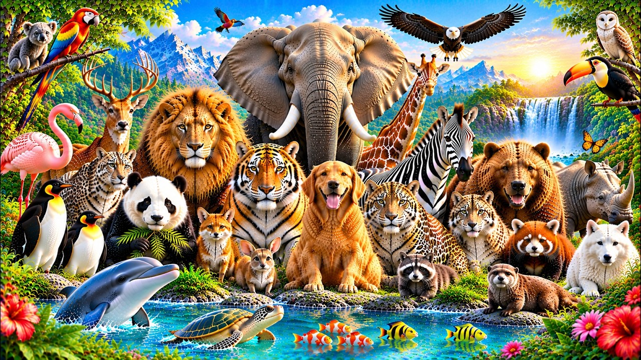 Farm Animal Life: Cow, Chicken, Cat, Sheep, Dog, Pig, Duck ...