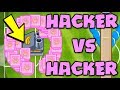HACKER VS HACKER :: 100X HYPERSONIC BANANA FARM VS Infinite Money Hacker - Bloons TD Battles