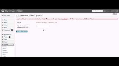 Adding an AWeber Form to Your Wordpress Blog - Part 1 (Installing)