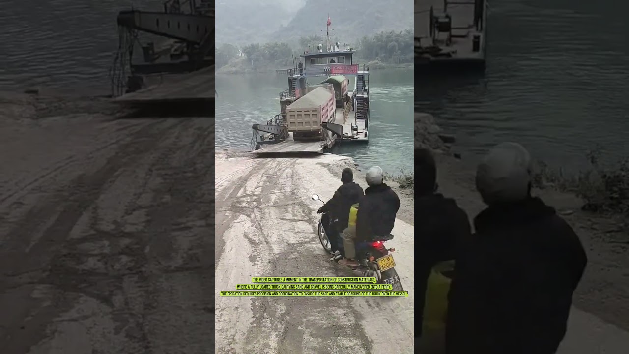 Transporting Sand and Gravel: Loading a Truck onto a Ferry