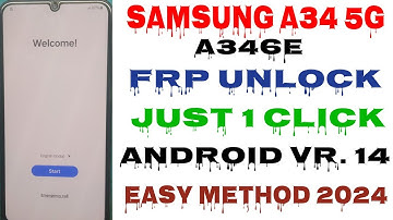 Samsung A34 5G Frp Bypass Android 14 | *#0*# Not Working, Adb Enable Fail Android 13/14,//2024
