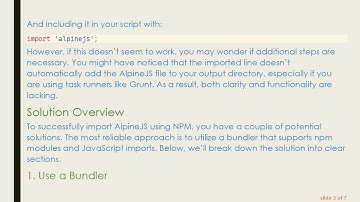 Importing AlpineJS with NPM