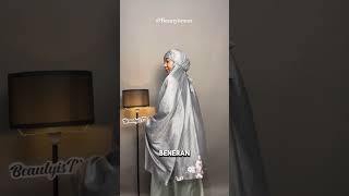 MUKENA TRAVELING MEWAH | Review Silk 2-in-1 Warna Silver dengan Detail Laser Cut! #shorts #mukena