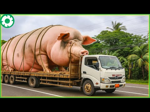 Transporting 9.9M Giant Pig This Way - Biggest Heavy Equipment Machines | Heavy Machinery