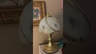 Vintage nineties early 2000s floral touch lamp ￼