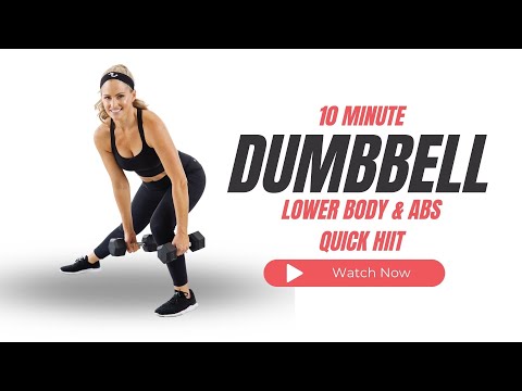 Dumbbell Lower & Abs 10 Minute Quick HIIT - YouTube