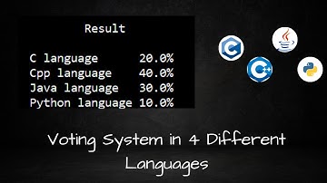 Voting system in 4 different languages || C , Cpp , Java ,Python