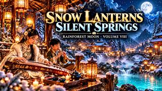 Snow Lanterns & Silent Springs ❄️ 1 Hour Ancient Asian Zen Music  Guzheng & Winter Ambience