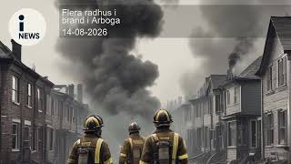 Flera radhus i brand i Arboga