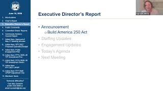 Boston Region MPO Board Meeting: June 18, 2026