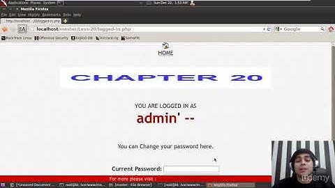 Udemy SQL Injection Master Course part 36 second order injection with filters challenge solution 20