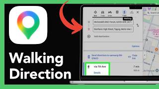 How to use Walking Direction in Google Map