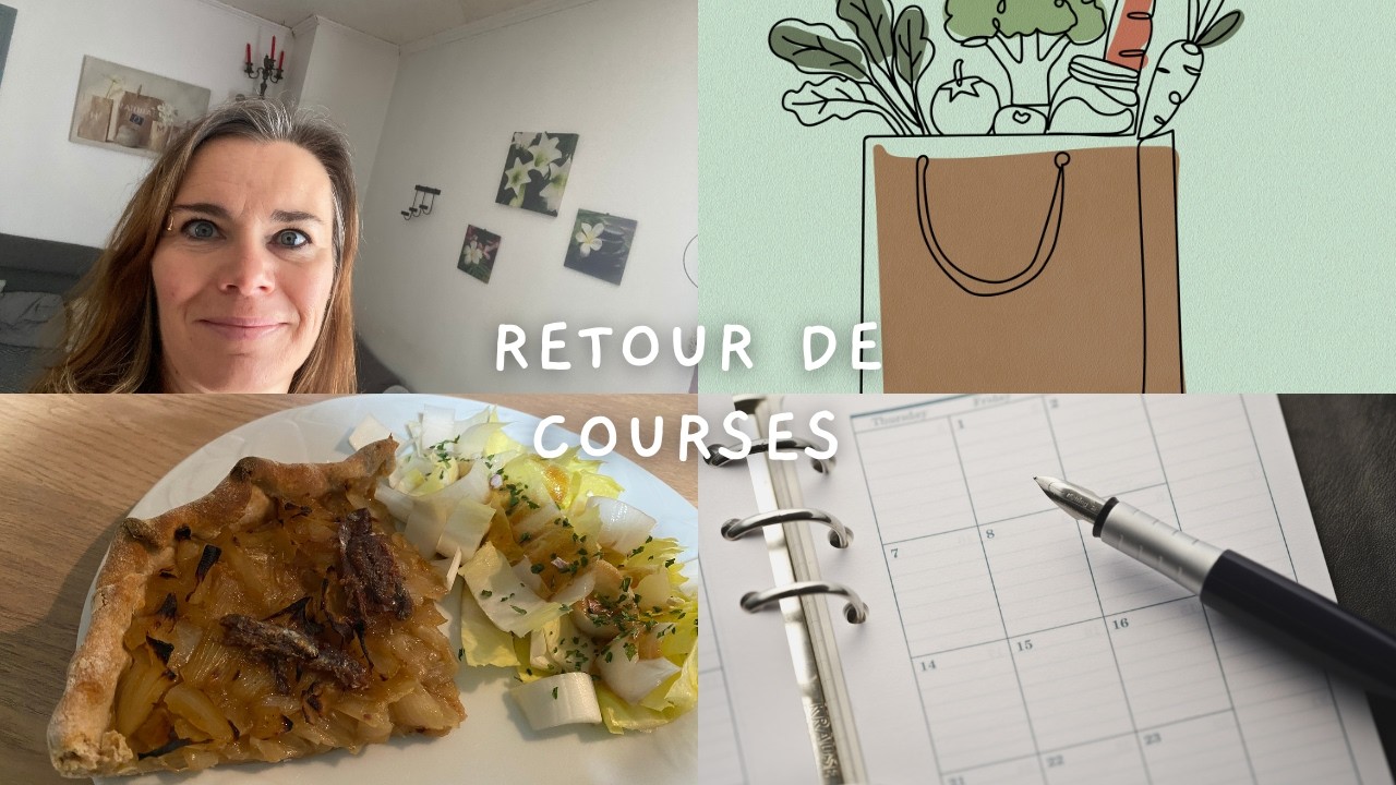 Retour de courses et recette de la pissaladère à ma manière