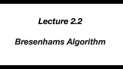 Computer Graphics|Bresenhams Algorithm |Lecture 2.2 |M.Sc. 2nd Sem|Nagpur University| Vijeet Meshram