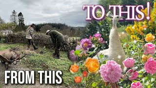 Abandoned Yard TRANSFORMATION! Paradise Rose Garden Start to Finish Timelapse - Country House Living