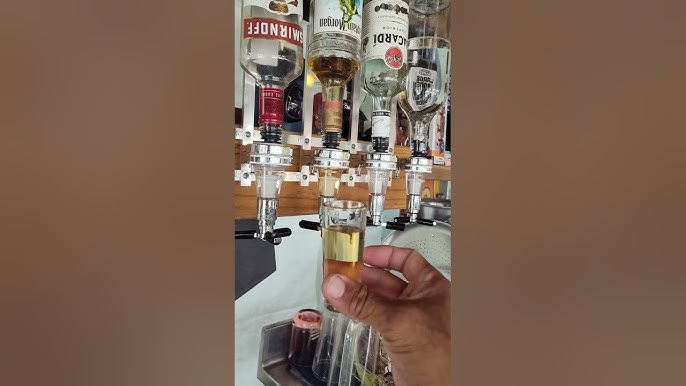 Barbarian Liquor Dispenser for Home Bar 3/4/6 Bottle Wall Mounted - Bar Butler Shot Measure Bracket Alcohol Wine Upside Down Drink Jigger Optics Man