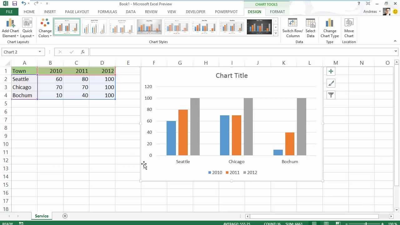 Excel 2013 - Diagramme  Charts  - Neu In Office 2013