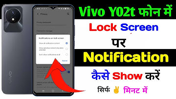 Vivo y02t show lock screen notification settings | How to show lock screen notification vivo y02t