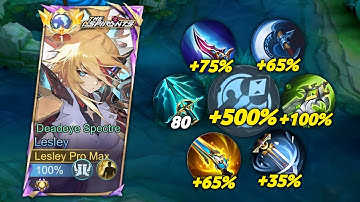 NEW META! LESLEY 500% BEST CRIT DAMAGE BUILD AND EMBLEM!! (lesley best build 2025) - MUST TRY | MLBB
