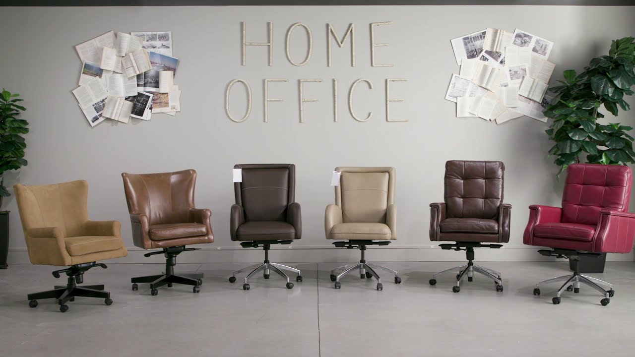 DC#129-VBR - VERONA BROWN Leather Desk Chair - Parker House Furniture