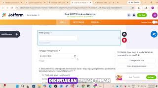 TUTORIAL MENGGUNAKAN JOTFORM