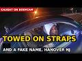 Passenger Fakes Her Name After Car Towed On Straps, Hanover NJ