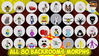 [ALL] How to get ALL 80 BACKROOMS MORPHS in Backrooms Morphs | Roblox