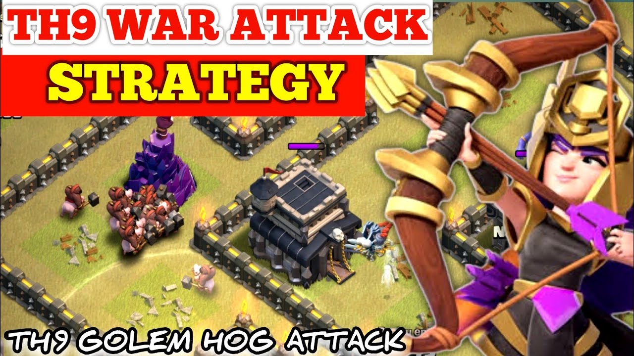 Th9 Gohog Attack Strategy / Th9 War Attack Strategy After Update / Coc ...