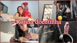 Rotina doentinha🥲😫||GANHEI UM LIQUIDIFICADOR, academia,devocional...